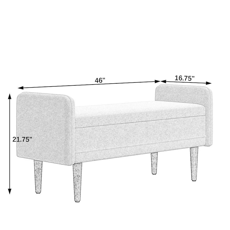 Tabouret de rangement en velours teddy, avec espace de rangement, idéal pour les appartements