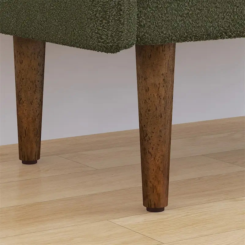 Sitzhocker aus Teddy-Samt mit Stauraum, geeignet für Apartments