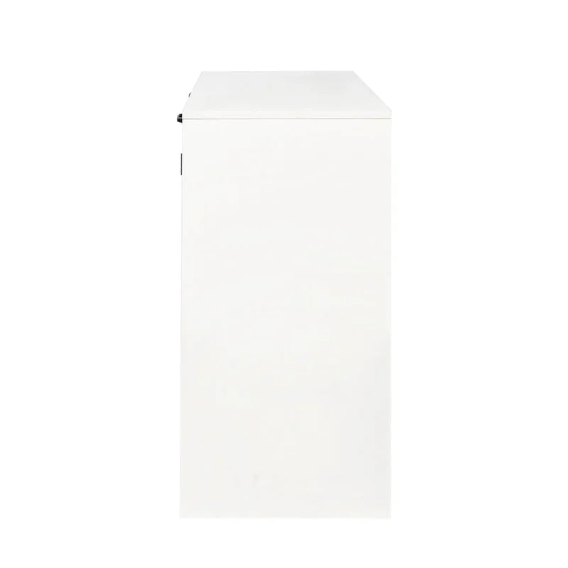Freistehender Badezimmerschrank mit ausklappbarem Wäschekorb und verstellbarem Regalboden, Türregal-Design