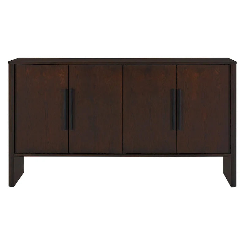 Sideboard aus Holz mit 4 Türen, verstellbaren Einlegeböden und langen Griffen