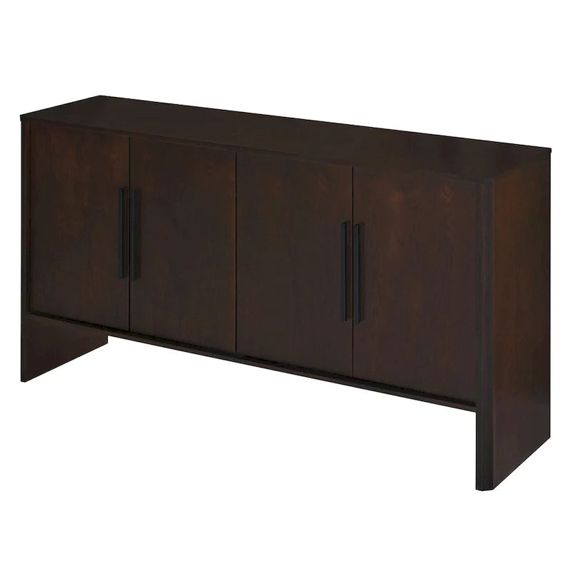 Sideboard aus Holz mit 4 Türen, verstellbaren Einlegeböden und langen Griffen