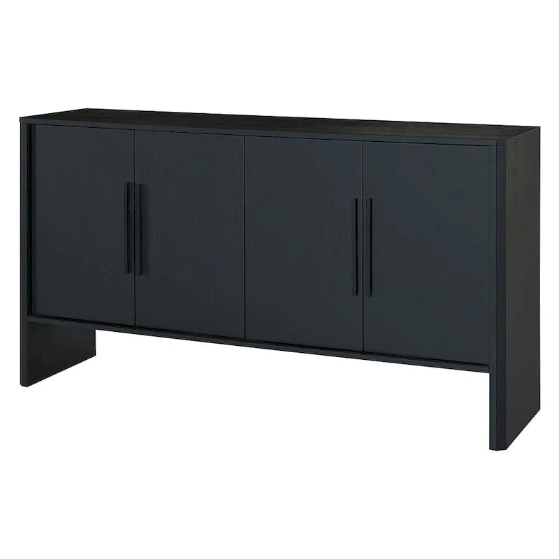 Sideboard aus Holz mit 4 Türen, verstellbaren Einlegeböden und langen Griffen