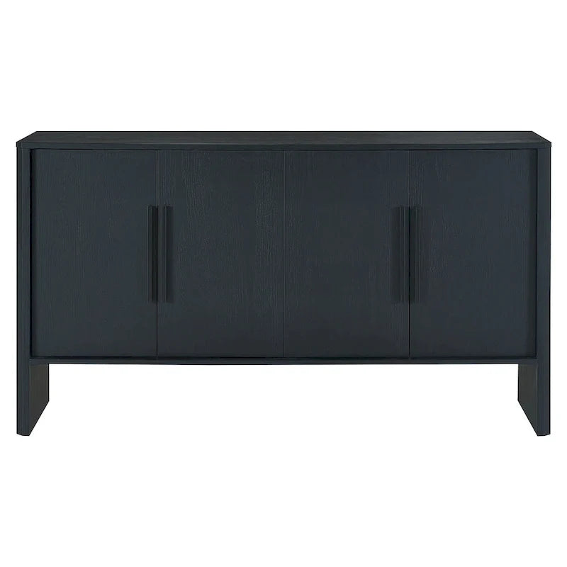 Sideboard aus Holz mit 4 Türen, verstellbaren Einlegeböden und langen Griffen