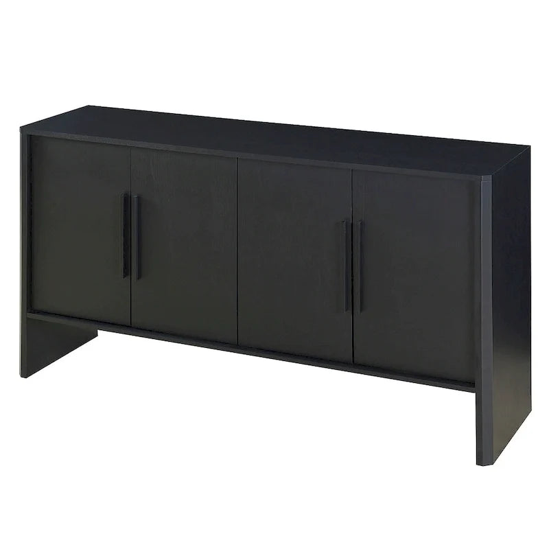 Sideboard aus Holz mit 4 Türen, verstellbaren Einlegeböden und langen Griffen