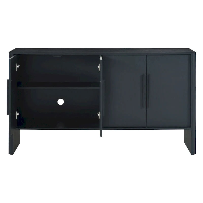 Sideboard aus Holz mit 4 Türen, verstellbaren Einlegeböden und langen Griffen