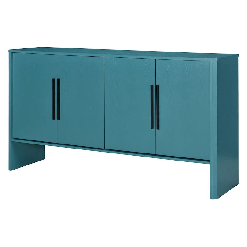 Sideboard aus Holz mit 4 Türen, verstellbaren Einlegeböden und langen Griffen