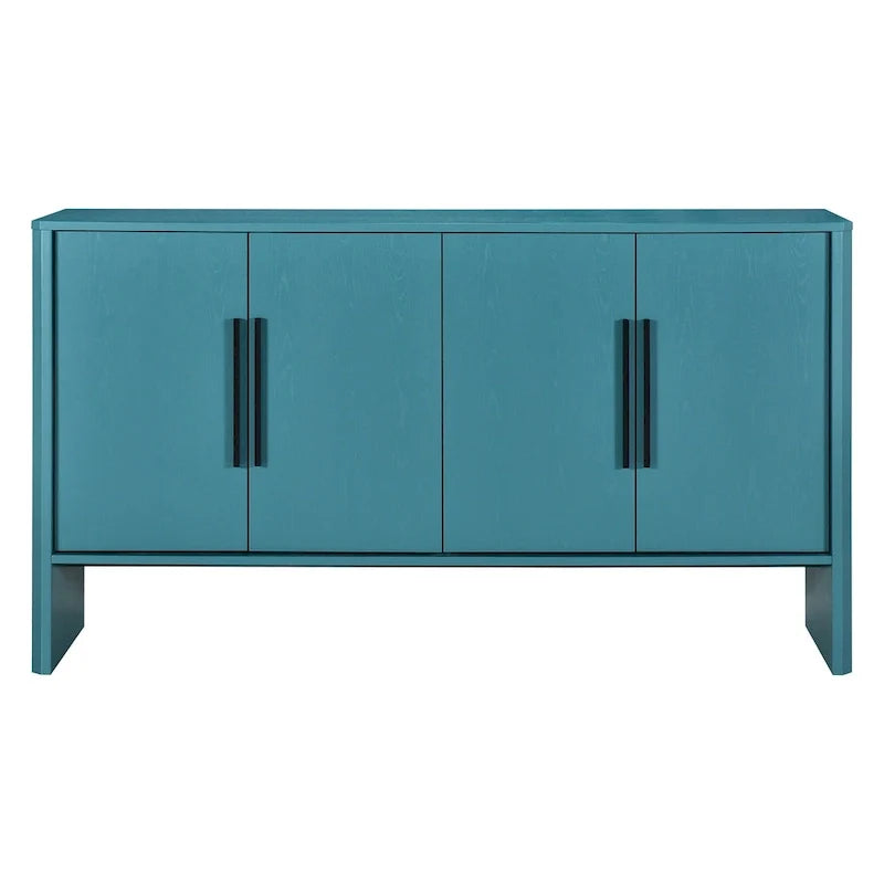 Sideboard aus Holz mit 4 Türen, verstellbaren Einlegeböden und langen Griffen