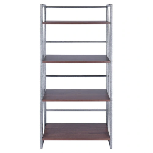 4 Tier Storage Shelf - 48.5 - Graphite and Walnut