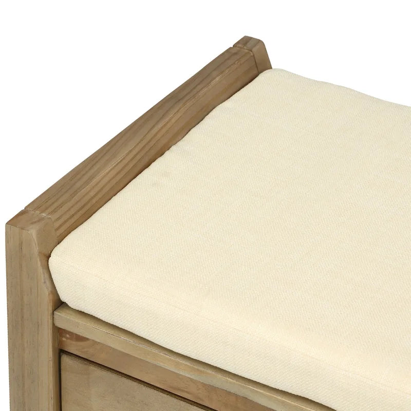 Vielseitiger Schuhschrank mit gepolstertem Sitz und Schubladen
