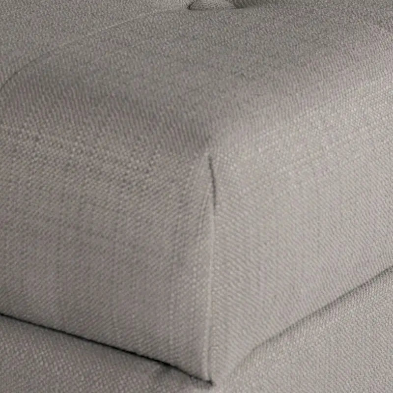 Banc de rangement capitonné gris