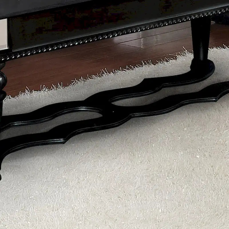 Banc d'appoint traditionnel rembourré en tissu capitonné