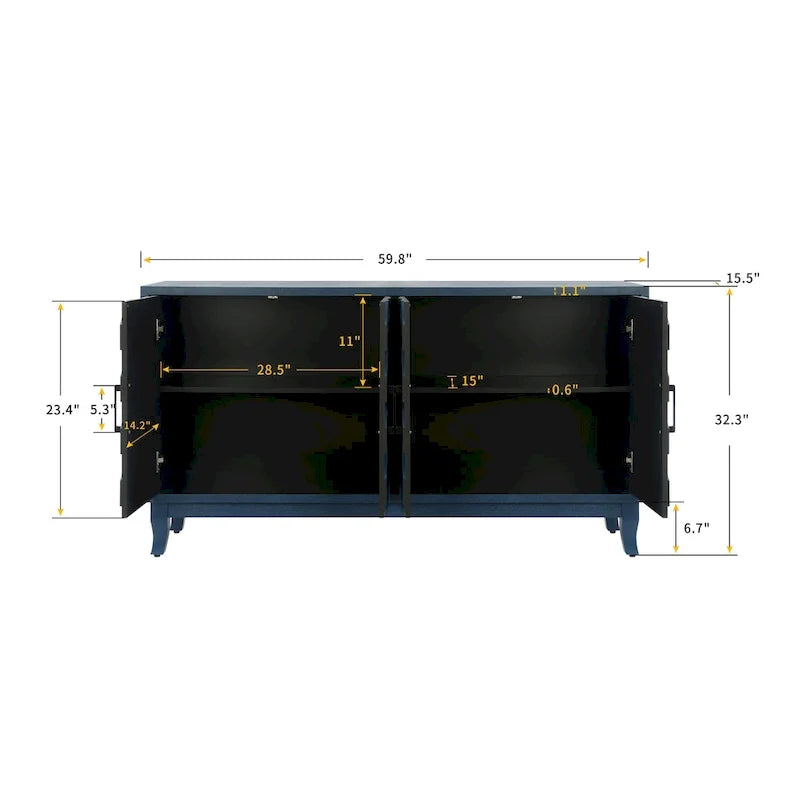 Robuster Buffetschrank im Vintage-Stil