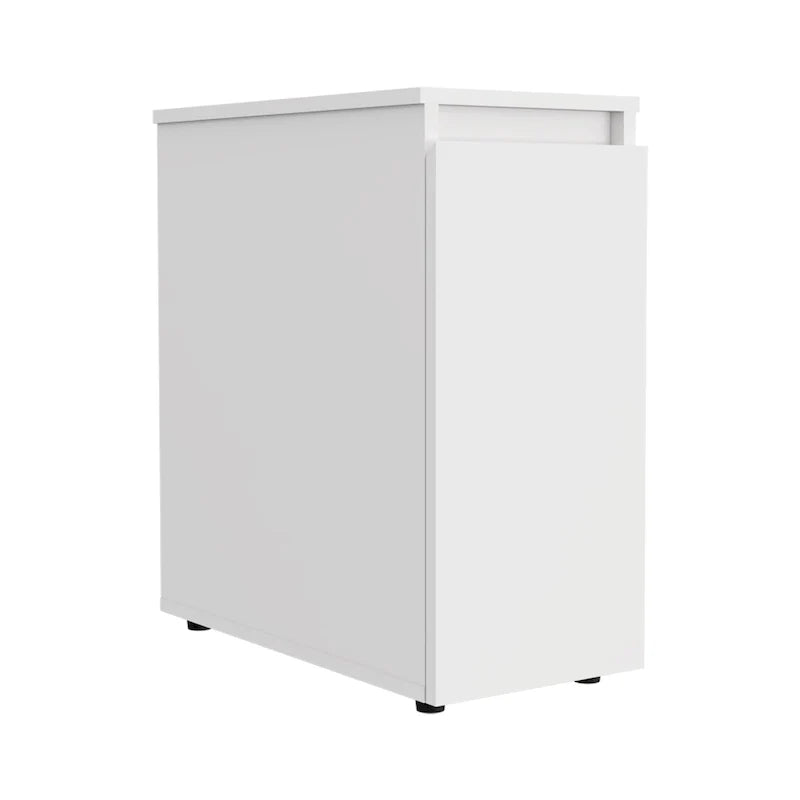Badezimmerschrank mit hochklappbarer Oberseite und Schublade
