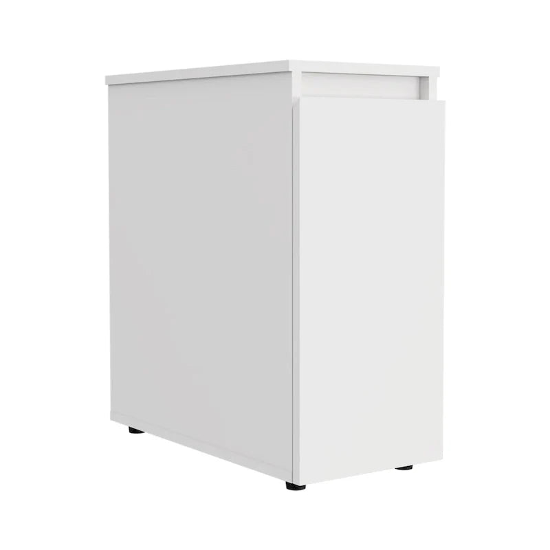 Badezimmerschrank mit hochklappbarer Oberseite und Schublade