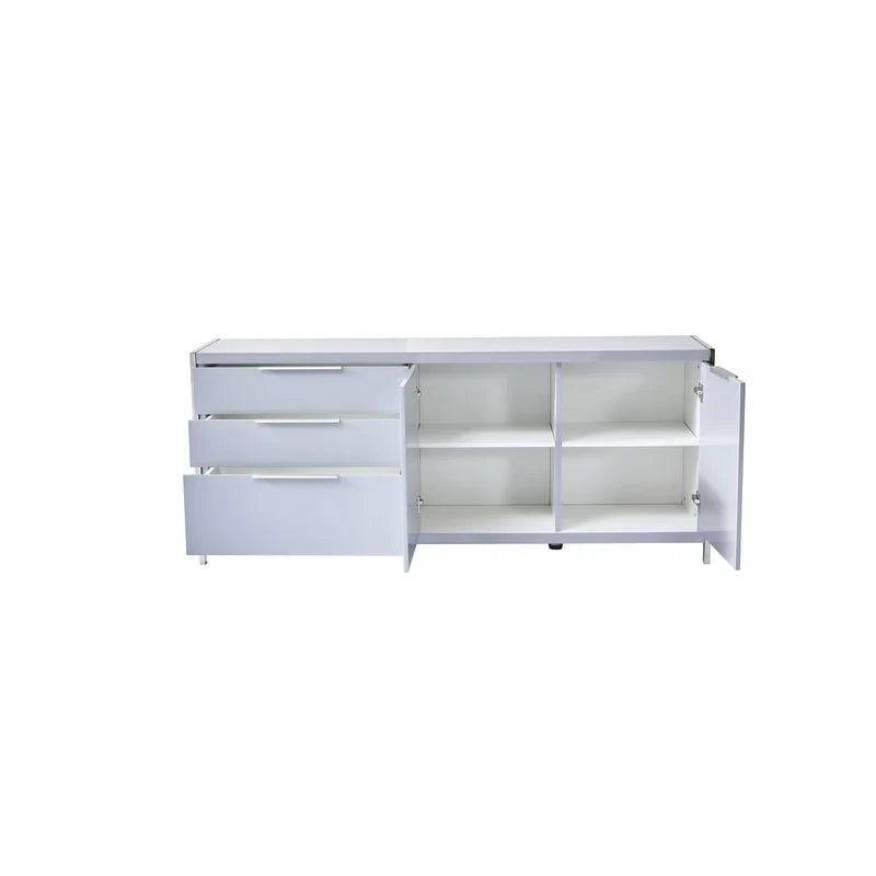 Meuble moderne laqué à 3 tiroirs