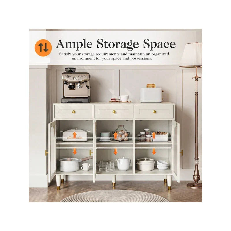 Buffet de 47.2 de large à 3 tiroirs
