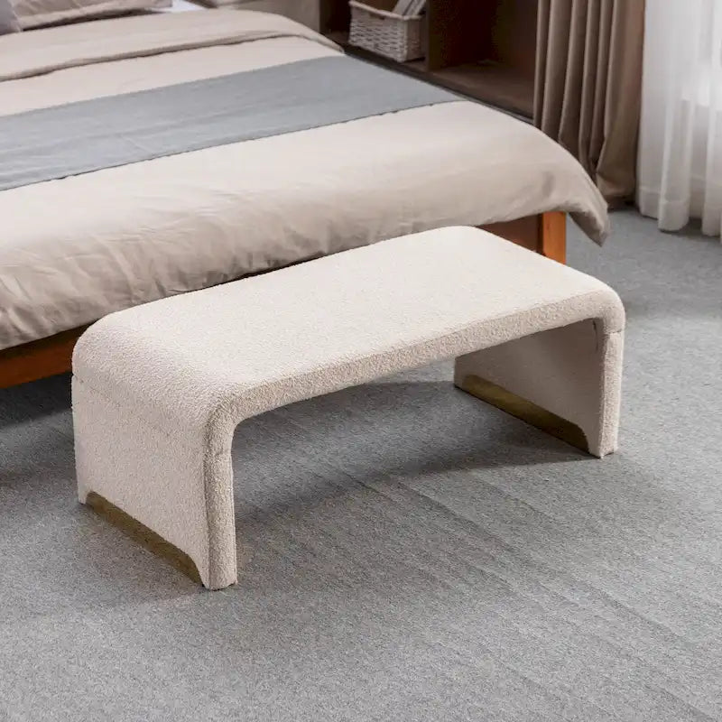 Repose-pieds en tissu, banc de chambre, banc à chaussures