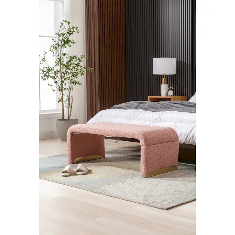 Repose-pieds en tissu, banc de chambre, banc à chaussures