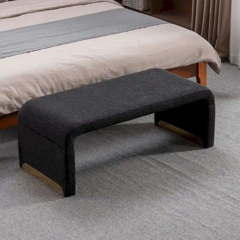 Repose-pieds en tissu, banc de chambre, banc à chaussures