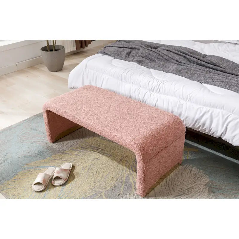 Fußhocker aus Stoff, Schlafzimmerbank, Schuhbank