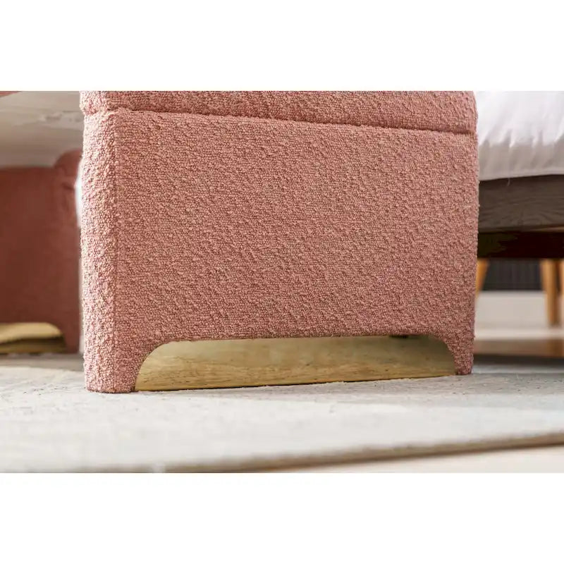 Fußhocker aus Stoff, Schlafzimmerbank, Schuhbank