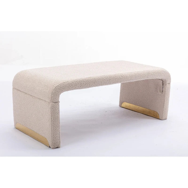Fußhocker aus Stoff, Schlafzimmerbank, Schuhbank