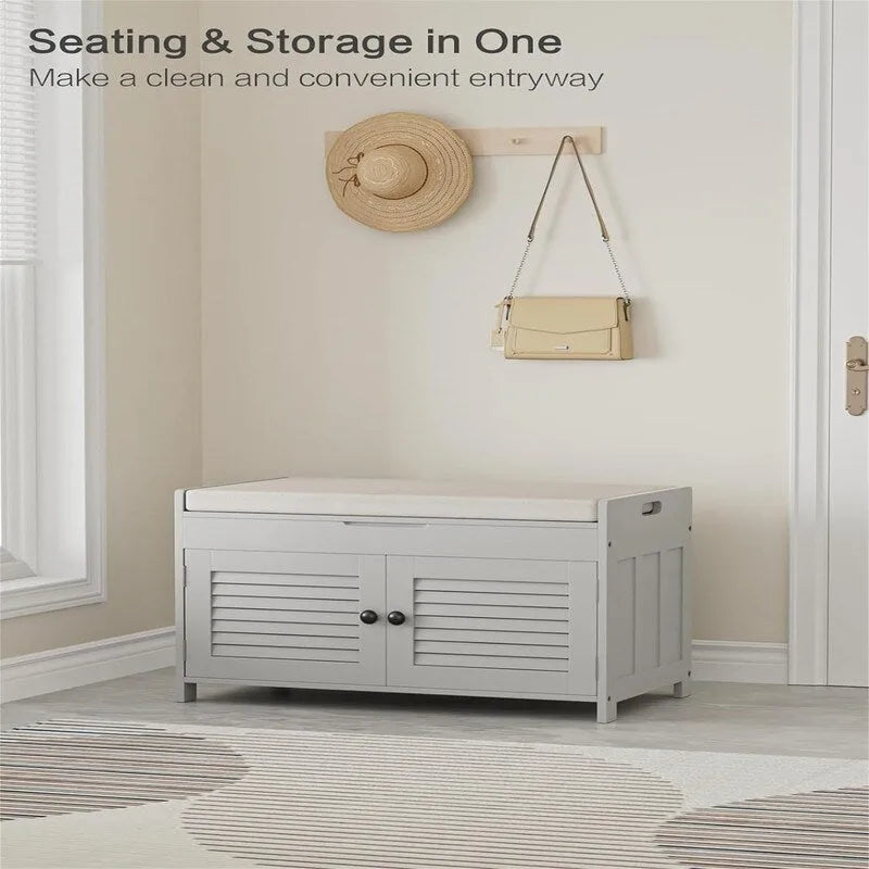 Banc de rangement à chaussures - 15.94D x 28.35W x 17.87H