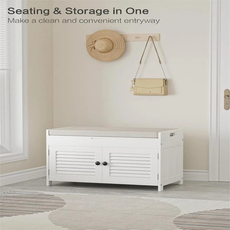 Banc de rangement à chaussures - 15.94D x 28.35W x 17.87H