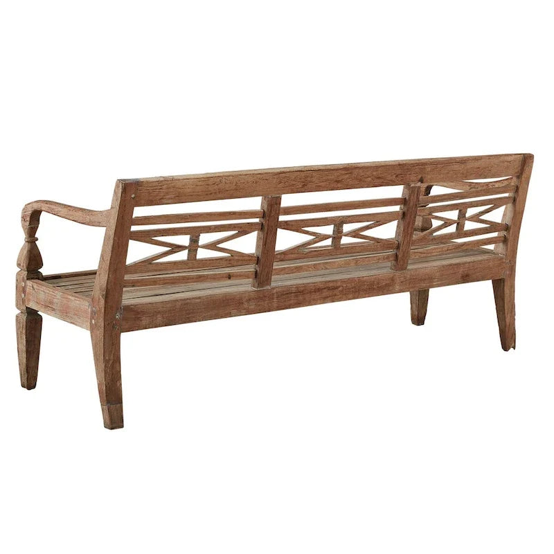Banc en teck ancien issu de plantations