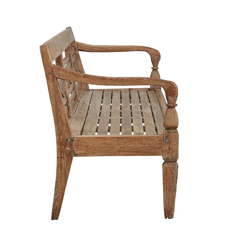 Banc en teck ancien issu de plantations
