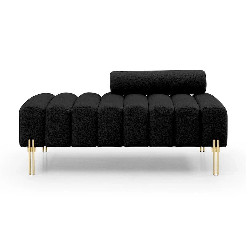 Banc moderne de 53.2 de large en tissu, canapé 2 places au bout du lit, pouf de couloir