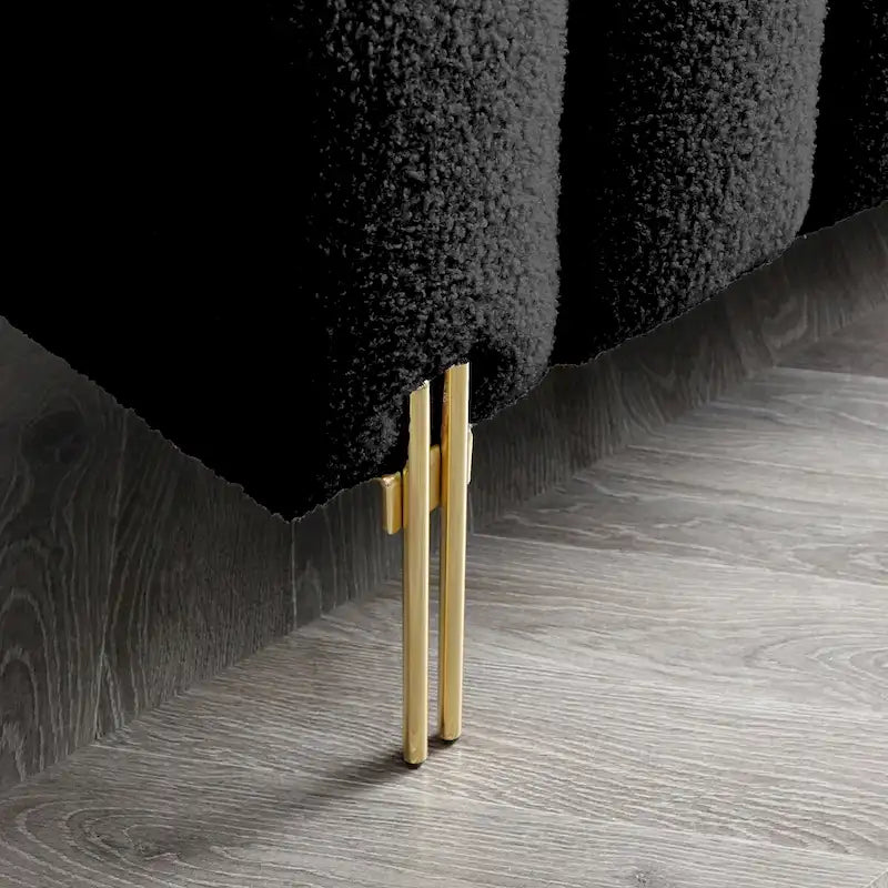 Banc moderne de 53.2 de large en tissu, canapé 2 places au bout du lit, pouf de couloir