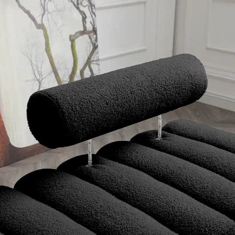 Banc moderne de 53.2 de large en tissu, canapé 2 places au bout du lit, pouf de couloir