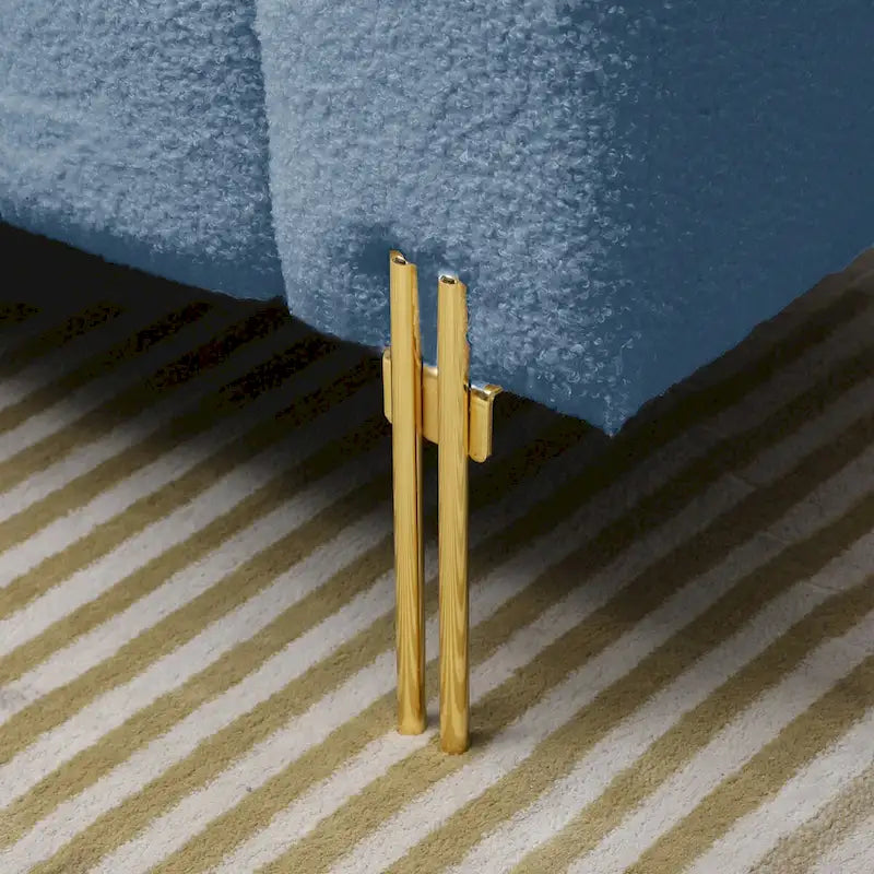 Banc moderne de 53.2 de large en tissu, canapé 2 places au bout du lit, pouf de couloir