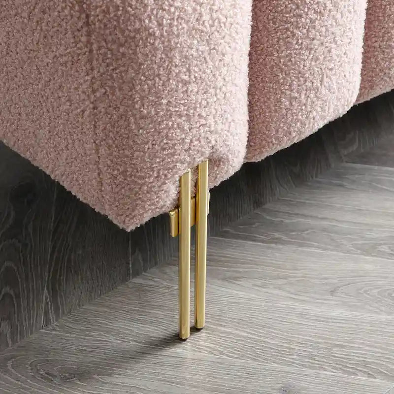 Banc moderne de 53.2 de large en tissu, canapé 2 places au bout du lit, pouf de couloir