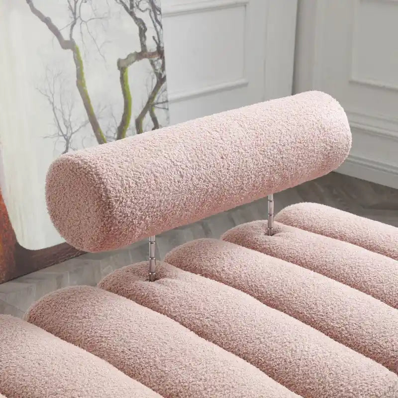 Banc moderne de 53.2 de large en tissu, canapé 2 places au bout du lit, pouf de couloir