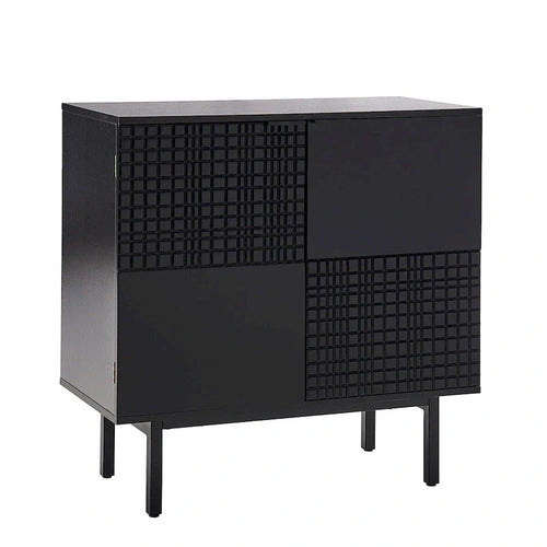 30Tall Akzentschrank mit 2 Türen und Metallbeinen