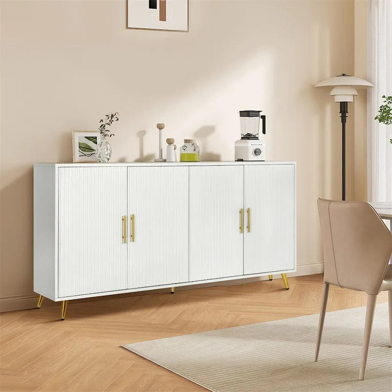 Aparador de almacenamiento y estantes ajustables para sala de estar y dormitorio