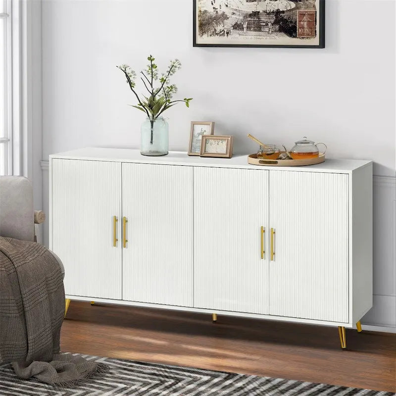 Aparador de almacenamiento y estantes ajustables para sala de estar y dormitorio