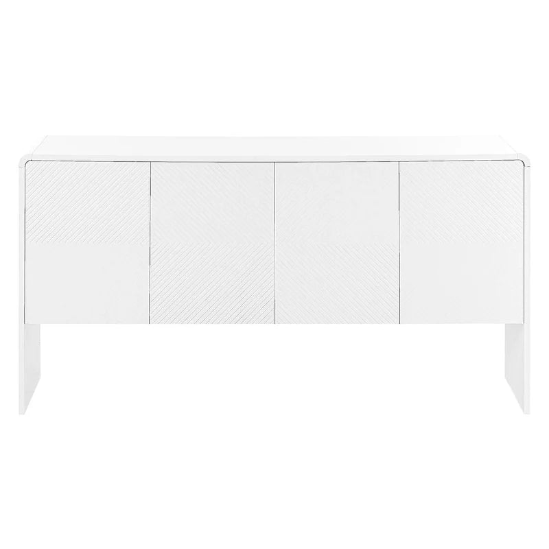 60 großer minimalistischer Aufbewahrungsschrank mit 4 Türen, Buffet/Sideboard