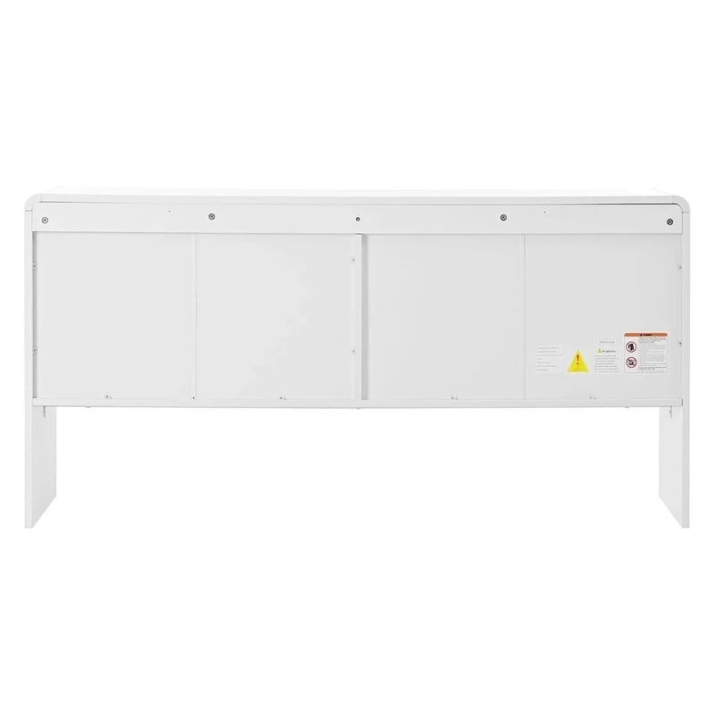 Amplio armario de almacenamiento de 60, de estilo minimalista, con 4 puertas; aparador/bufé