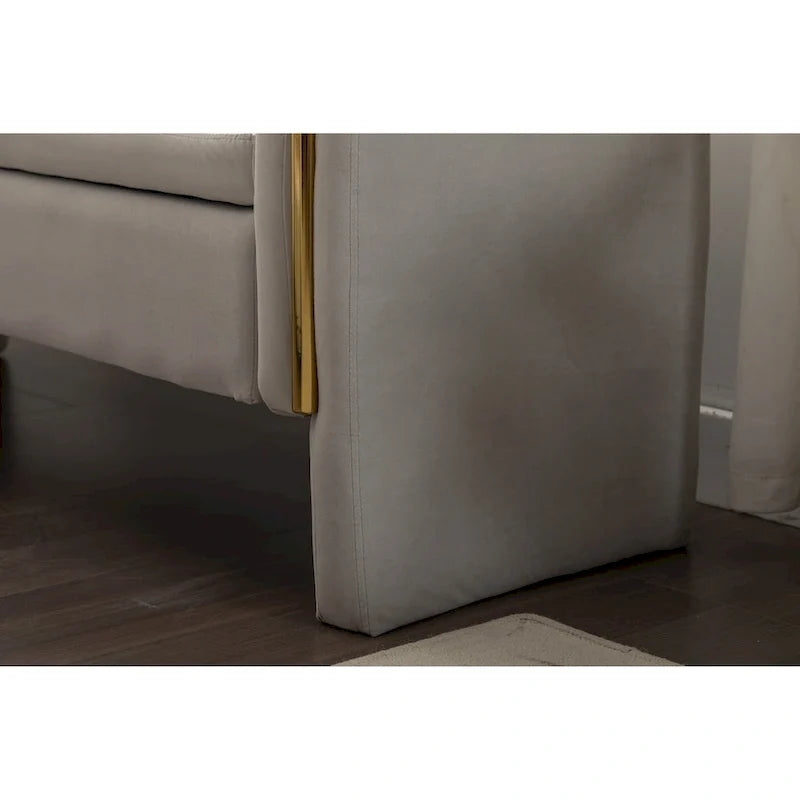 Banc de rangement en velours pour la chambre