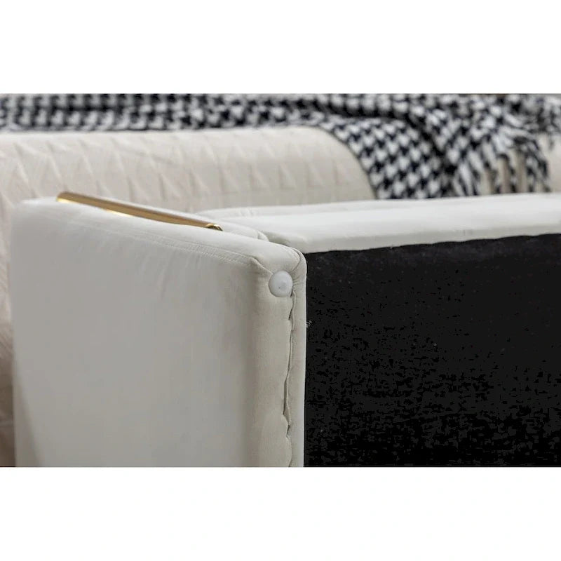 Banc de rangement en velours pour la chambre