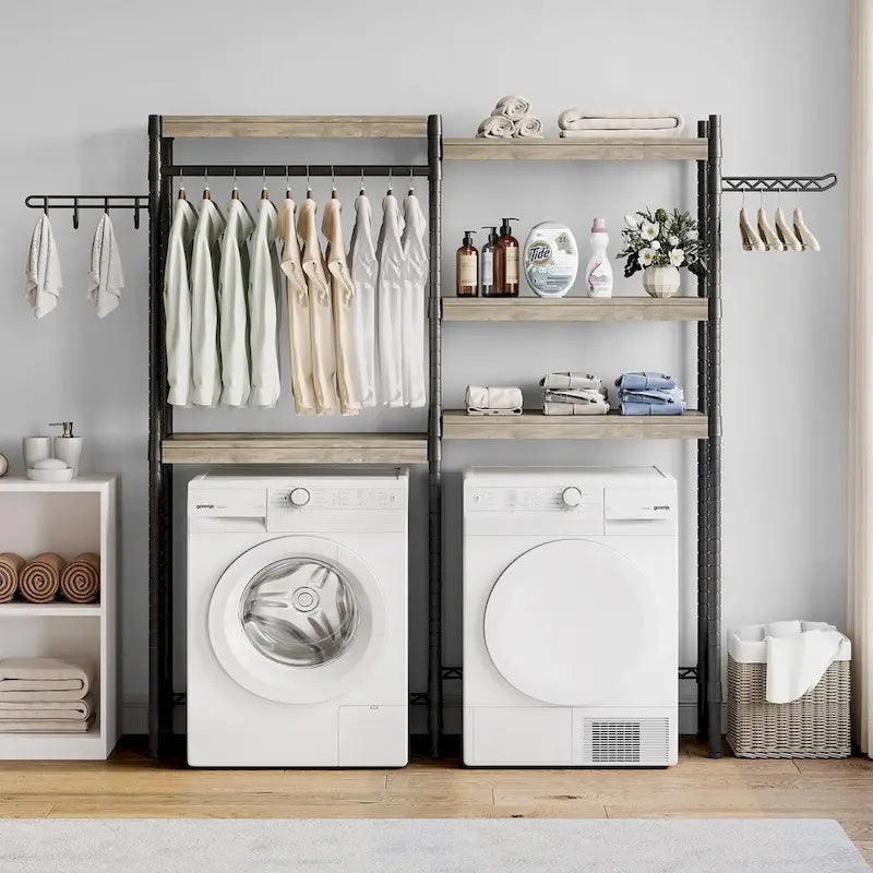 Étagère de rangement au-dessus du lave-linge et du sèche-linge, étagères d'organisation pour la buanderie