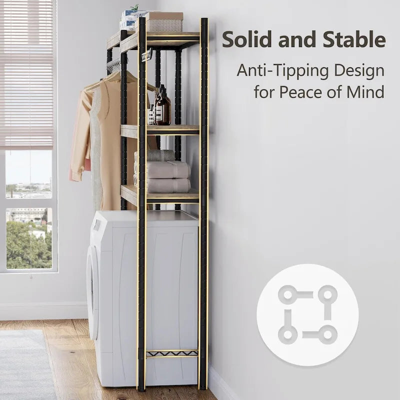 Étagère de rangement au-dessus du lave-linge et du sèche-linge, étagères d'organisation pour la buanderie