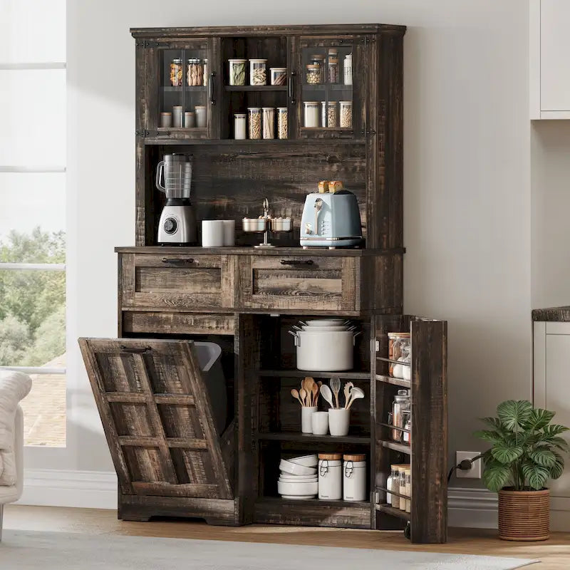 Meuble garde-manger de cuisine de style champêtre